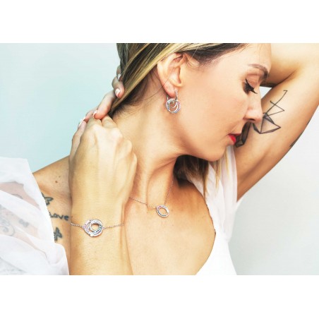 Boucles d'oreilles en Argent avec oxyde de zirconium