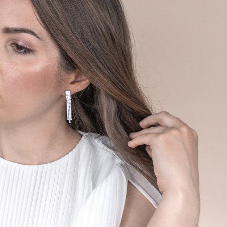 Boucles d'oreilles en Argent avec oxyde de zirconium