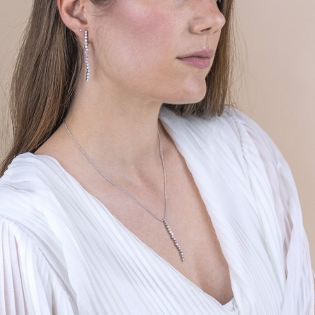 Sautoir en Argent avec oxyde de zirconium