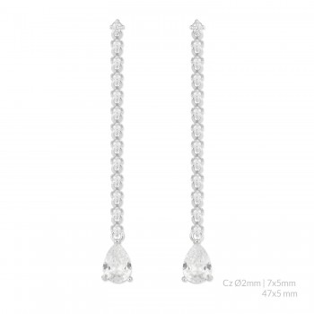 Silver earrings with cubic...