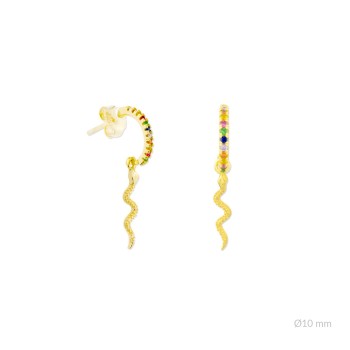Silver Earrings with Cubir...