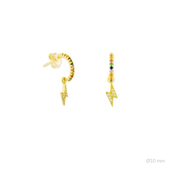 Silver Earrings with Cubir...