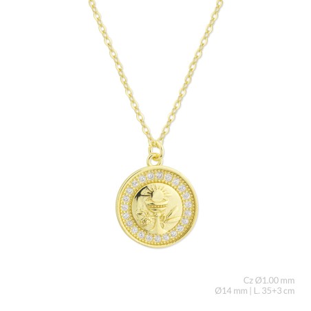 Gargantilha em Prata Esterlina com zircônia