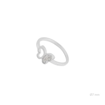 Silver ring with cubic...