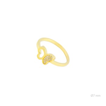 Silver ring with cubic...