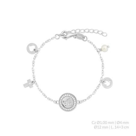 Bracelet en Argent avec oxyde de zirconium