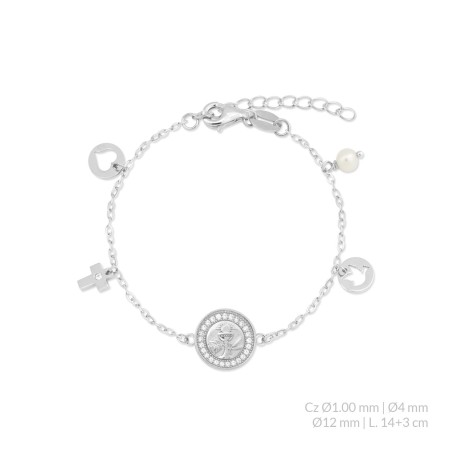 Pulsera de Plata de Ley con circonitas