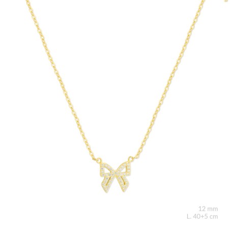 Gargantilha em Prata Esterlina e Zircões (Madrepérola)