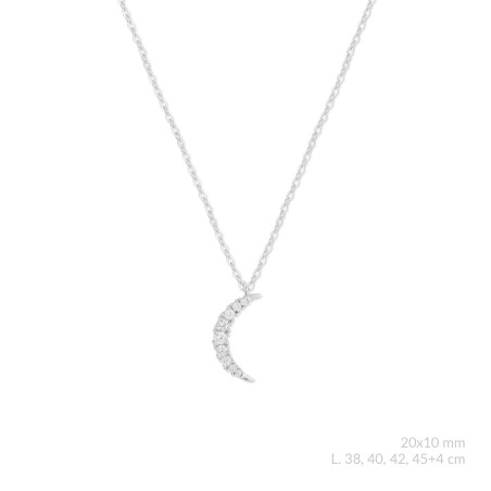 Gargantilha em Prata Esterlina com zircônia