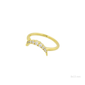 Silver ring with cubic...
