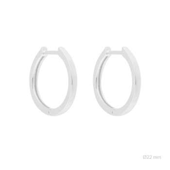 Silver earrings | Ø22mm