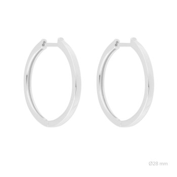 Silver earrings | Ø28mm