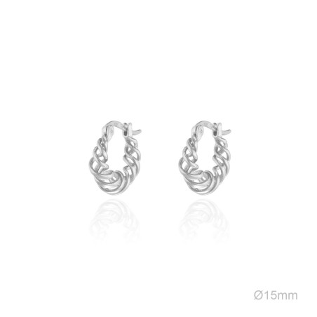 Boucles d'oreilles Argent lisse