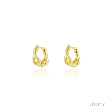 Pendientes Aro Dorado Liso12mm