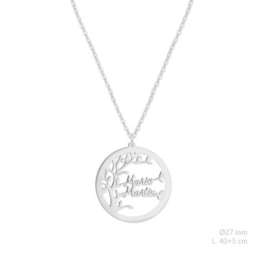 Silver necklace | 2 inscriptions