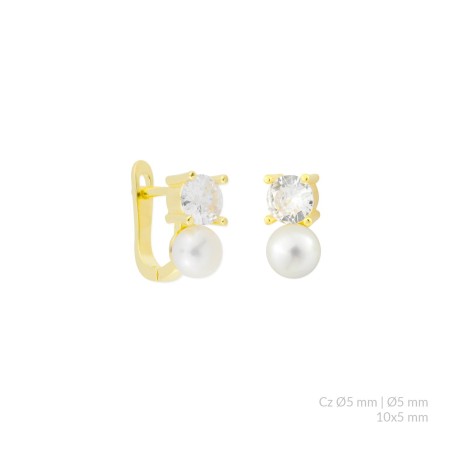 Silver earrings with cubic zirconium