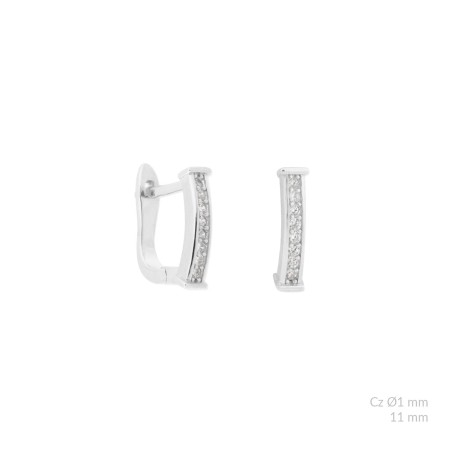 Silver earrings with cubic zirconium