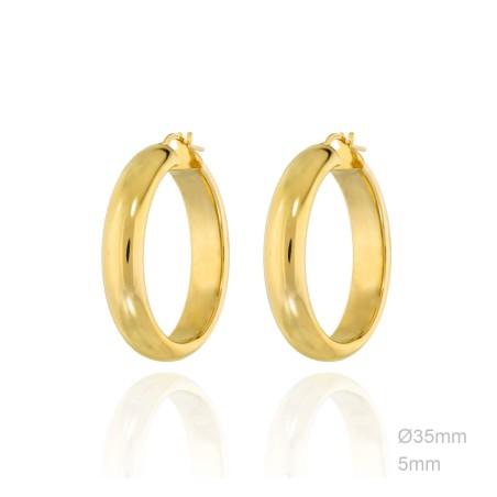 Boucles d'oreilles Argent lisse