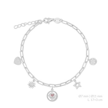Pulsera de Plata de Ley con...