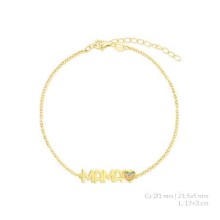 Pulsera de Plata de Ley con circonitas