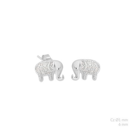 Silver earrings with cubic zirconium