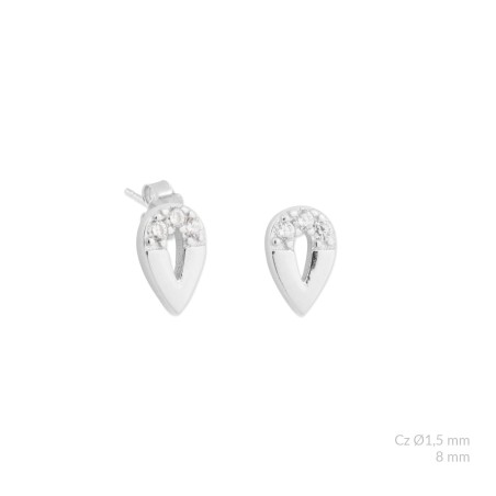 Boucles d'oreilles en Argent avec oxyde de zirconium