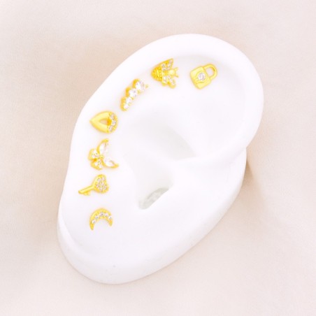 Brincos de Prata Esterlina com zircônia