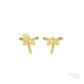 Silver earrings with cubic...