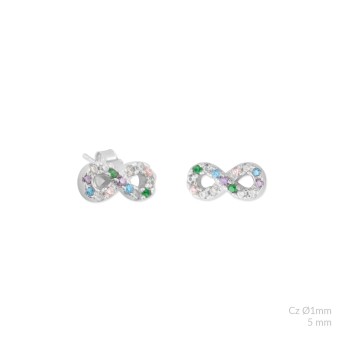 Silver earrings with cubic...