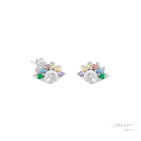Silver earrings with cubic zirconium
