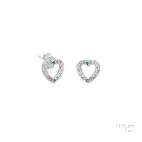 Silver earrings with cubic zirconium
