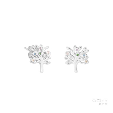 Silver earrings with cubic zirconium