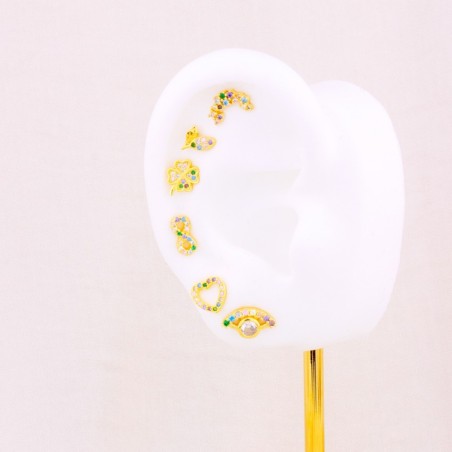 Silver earrings with cubic zirconium