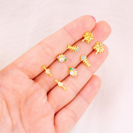 Silver earrings with cubic zirconium