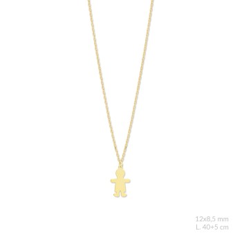 Silver necklace with cubic...