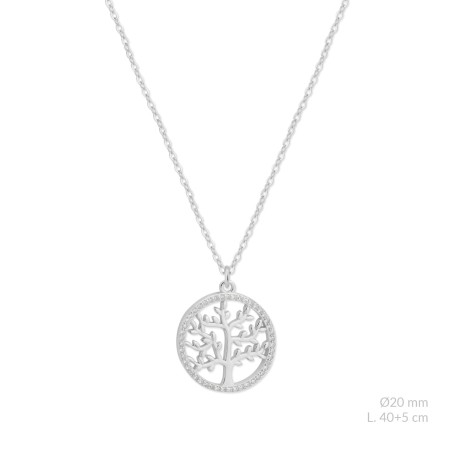 Gargantilha em Prata Esterlina com zircônia