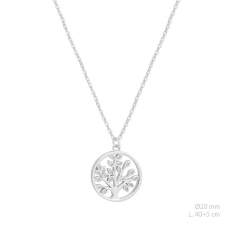 Gargantilha em Prata Esterlina com zircônia