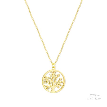 Gargantilla de Plata de Ley con circonitas