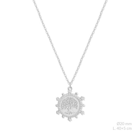 Gargantilha em Prata Esterlina com zircônia