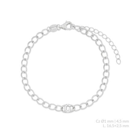 Bracelet en Argent avec oxyde de zirconium | G