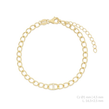 Bracelet en Argent avec oxyde de zirconium | G