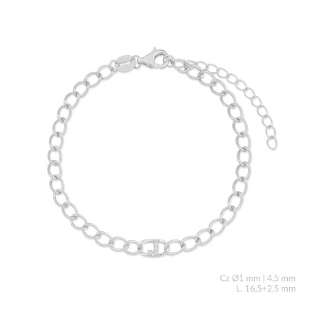 Bracelet en Argent avec oxyde de zirconium | J