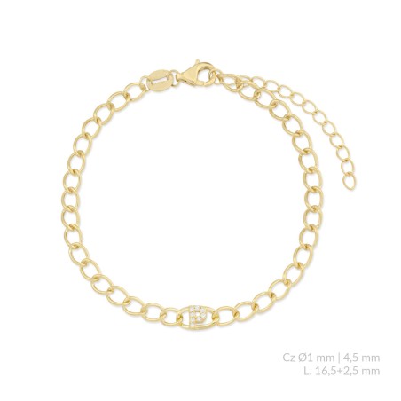 Bracelet en Argent avec oxyde de zirconium | P