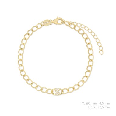Bracelet en Argent avec oxyde de zirconium | S