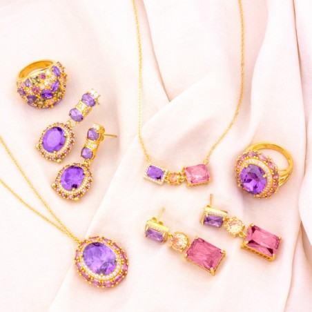 Brincos de Prata Esterlina com zircônia