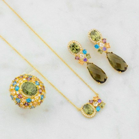 Brincos de Prata Esterlina com zircônia