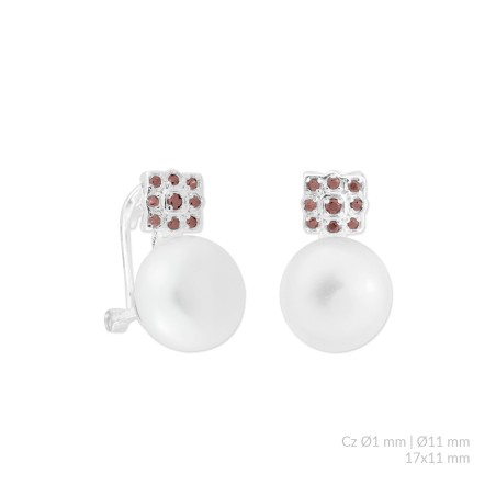 Silver earrings with cubic zirconium