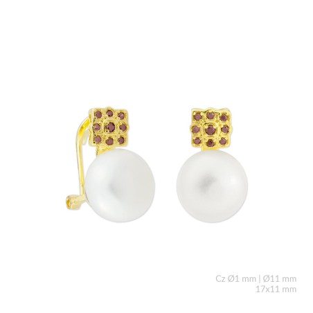 Silver earrings with cubic zirconium