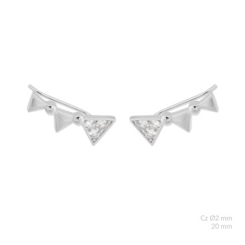 Silver earrings with cubic...