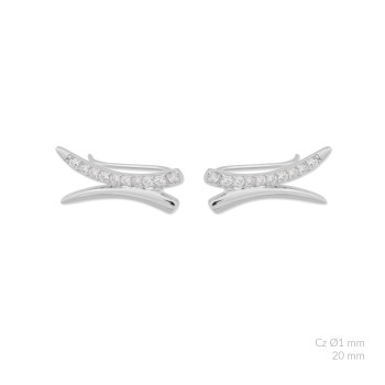 Silver earrings with cubic...
